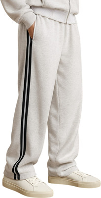 Dockstreet Solid Men White Track Pants