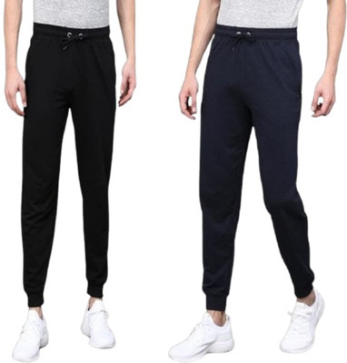 ATTITUDE START OF FASHION Solid Men Black, Blue Track Pants