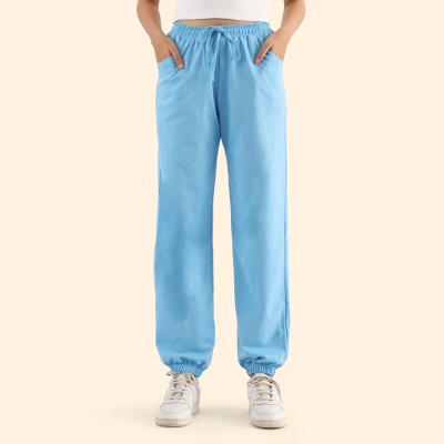 NITE FLITE Solid Women Light Blue Track Pants