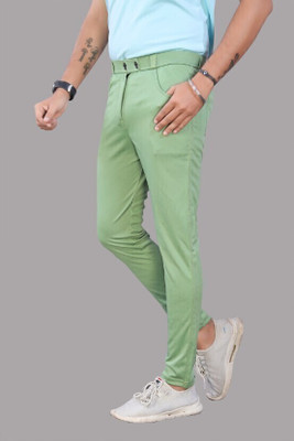 SUMITGARMENT Solid Men Green Track Pants