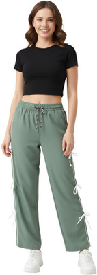 My Swag Solid Women Light Green Track Pants