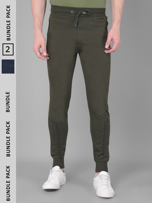 Force NXT Solid Men Dark Green Track Pants