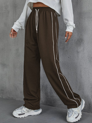 Rajovati Solid Men Brown Track Pants