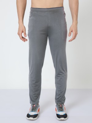 strawberrygrow Solid Men Grey Track Pants