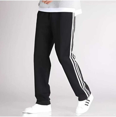 Sk world Striped Men Black Track Pants