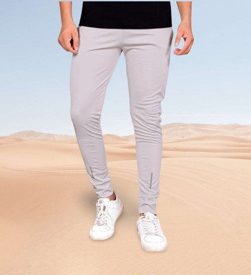DRB CREATION Solid Men Grey Track Pants