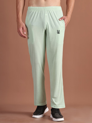 MACK JONNEY Solid Men Green Track Pants