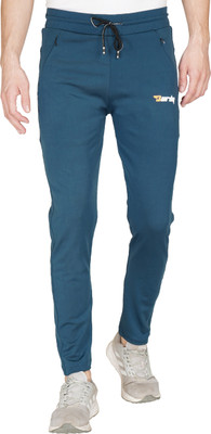 Burdy Solid Men Blue Track Pants