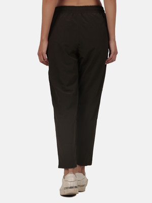 John Ally Solid Women Black Track Pants