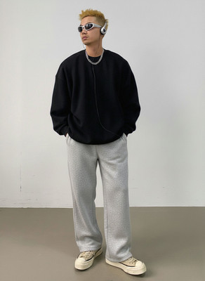 Dockstreet Self Design Men Grey Track Pants