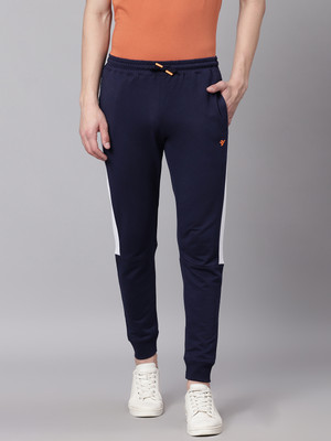 Hubberholme Colorblock Men Dark Blue Track Pants