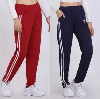 HOKKAI Striped Women Red, Blue Track Pants