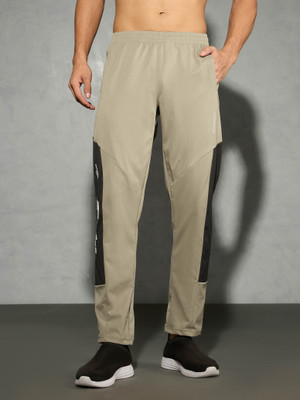 TECHNOSPORT Colorblock Men Beige Track Pants