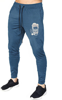 AVOLT Solid Men Light Blue Track Pants