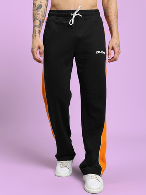 WEARDUDS Striped Men Black Track Pants