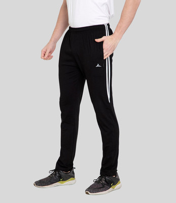 Zeffit Self Design Men Black Track Pants