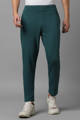 Allen Solly Self Design Men Green Track Pants