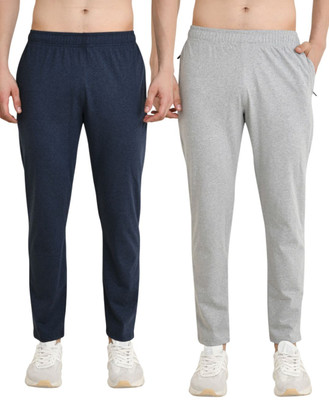 nice mode Solid Men Blue, Grey Track Pants