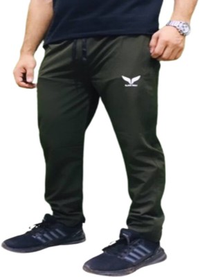 Black Baaj Printed Men Dark Green Track Pants