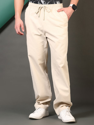 V-MART Solid Men Beige Track Pants