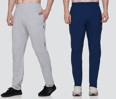 Zeffit Solid Men Grey, Blue Track Pants
