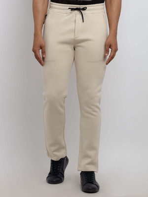 Status Quo Solid Men Beige Track Pants