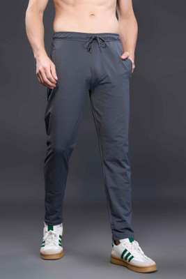 Maxzone Solid Men Grey Track Pants
