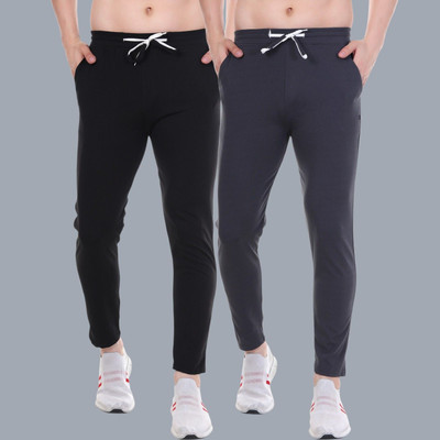 YouthWave Solid Men Black, Dark Blue Track Pants