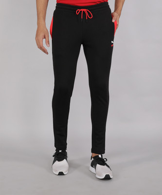 PUMA Solid Men Black Track Pants
