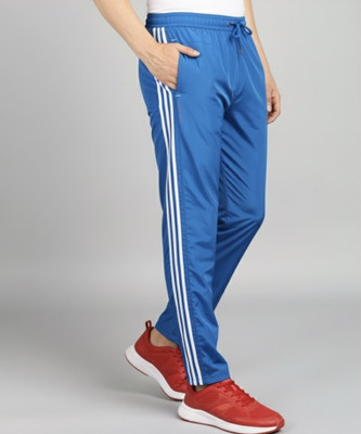 An commerce Striped Men Blue Track Pants