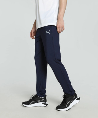 PUMA Solid Men Blue Track Pants