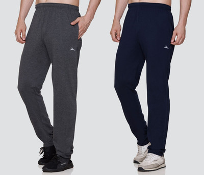 Zeffit Solid Men Blue, Grey Track Pants