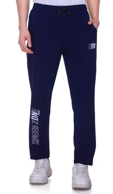 XENIOS Solid Men Blue Track Pants