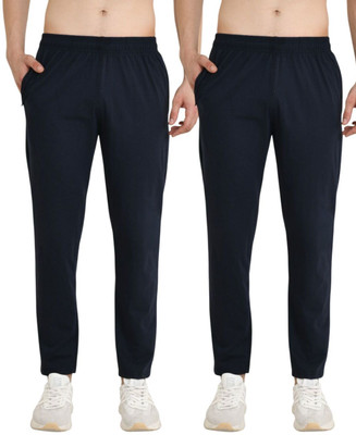 nice mode Solid Men Black Track Pants