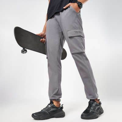 Street 808 by Pantaloons Solid Men Grey Track Pants