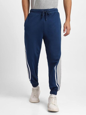 NOBERO Colorblock Men Blue Track Pants