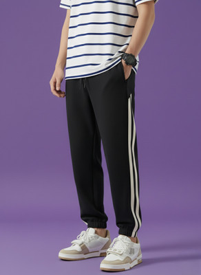 Dockstreet Solid Men White Track Pants