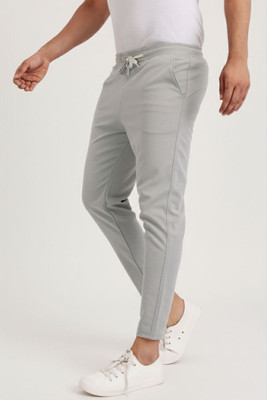 AVOLT Solid Men Grey Track Pants