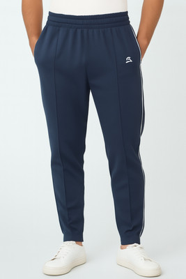 HILL7 Solid Men Dark Blue Track Pants