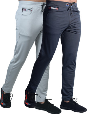 KHOZI Solid Men White, Grey Track Pants