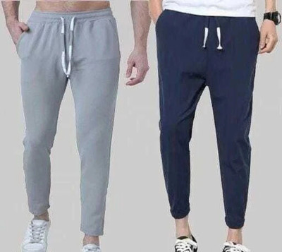 BE SWADESHI Solid Men Dark Blue, Grey Track Pants