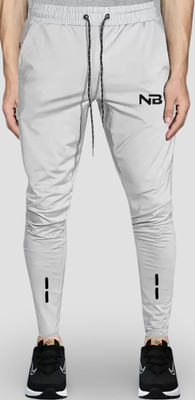 NB NICKY BOY Solid Men Grey Track Pants