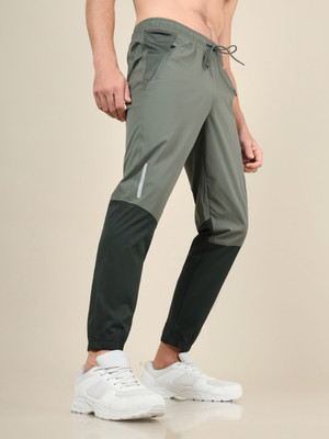 TECHNOSPORT Colorblock Men Green Track Pants