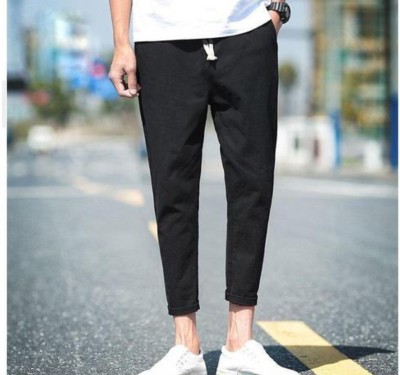 AlamTshirt Solid Men Black Track Pants