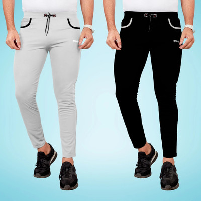 AXAY FASHION Solid Men Black, Grey Track Pants