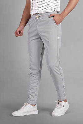Septem Solid Men Grey Track Pants