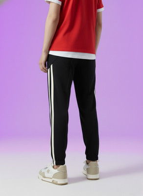 Dockstreet Striped Men White Track Pants