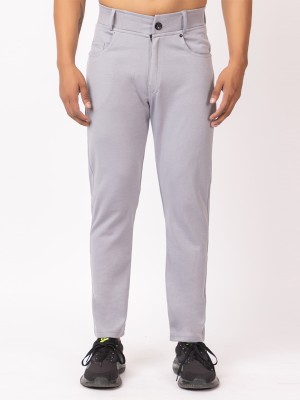 GEE 5 Solid Men Grey Track Pants