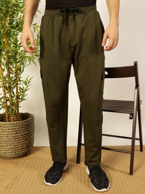 Thomas Scott Solid Men Olive Track Pants