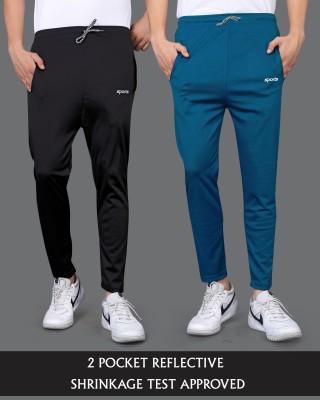 Fruzis Fashion Solid Men Black, Blue Track Pants
